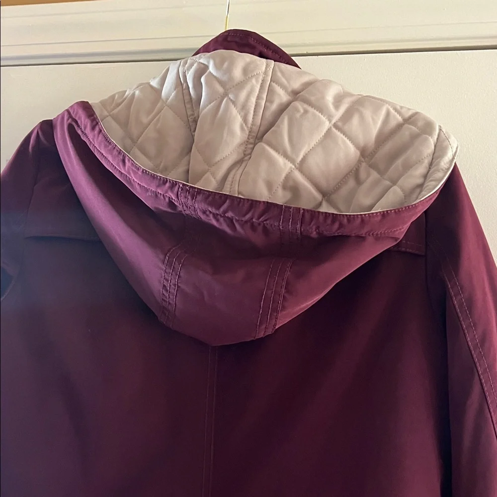 It’s winter: Nautica Women's Deep Burgundy Utility Jacket - Picture 8 of 9
